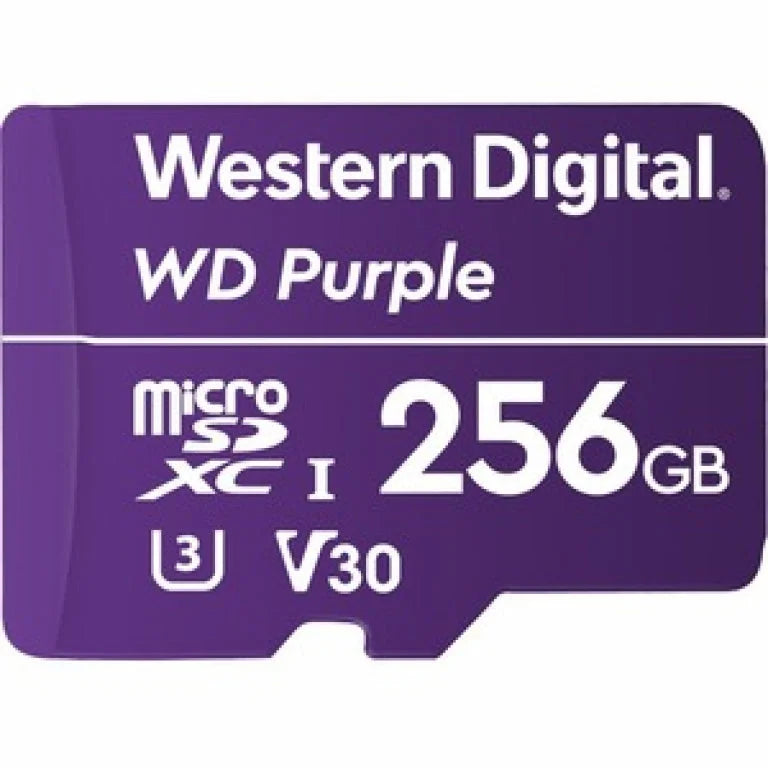 MicroSDXC Card 256GB WD Purple Weather & Humidity Resistant