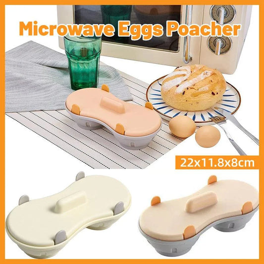 Microwave Egg Steamer With Lid Kitchen Cooker Poacher