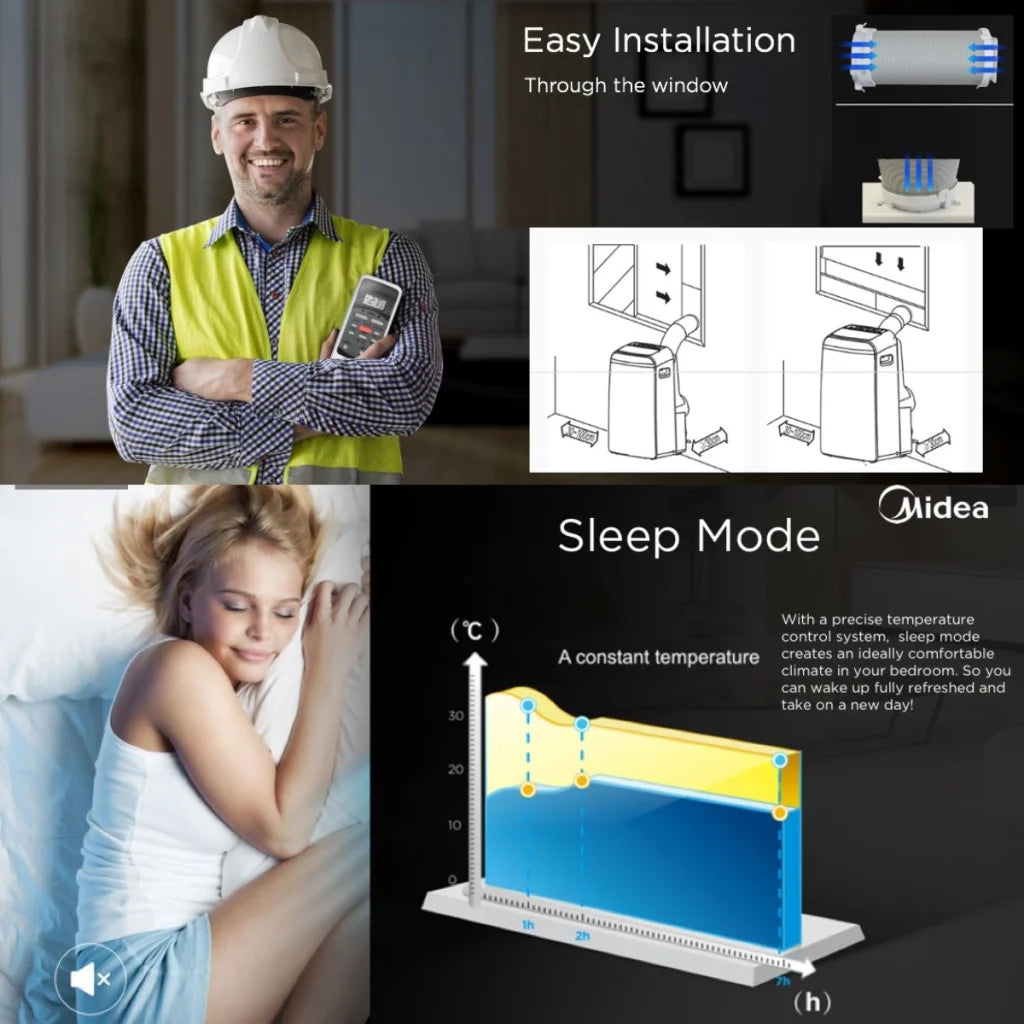 Midea 4.0KW 3in1 Portable Air Conditioner Dehumidifier