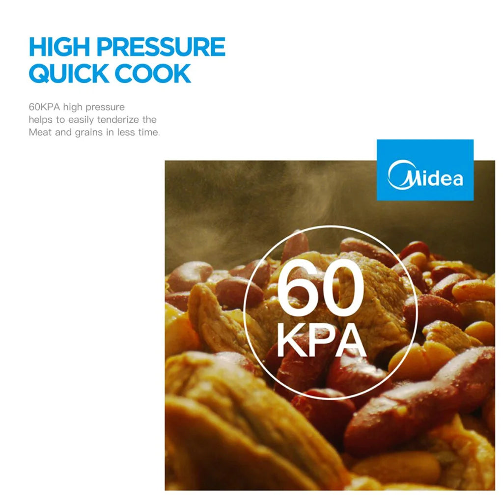 Midea 5.7L 12 Programs Pressure Cooker - Appliances >
