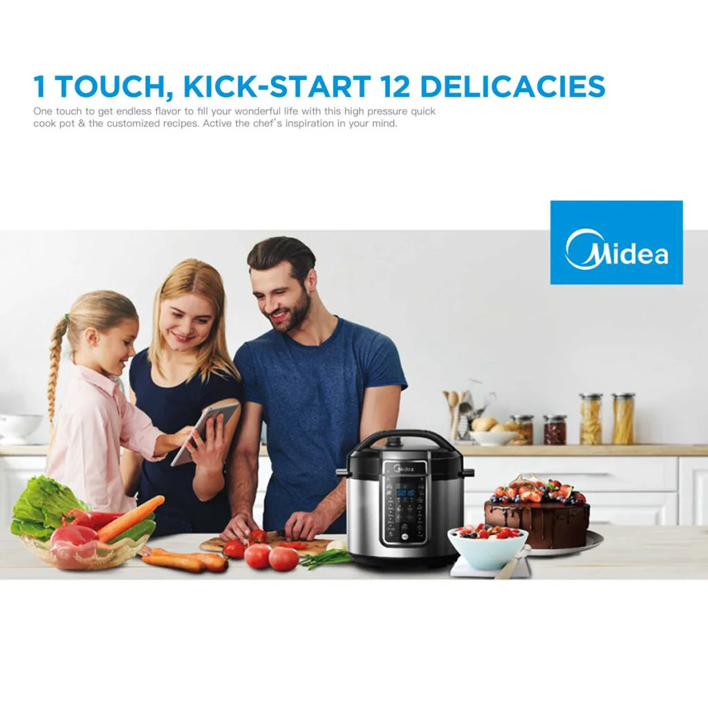 Midea 5.7L 12 Programs Pressure Cooker - Appliances >