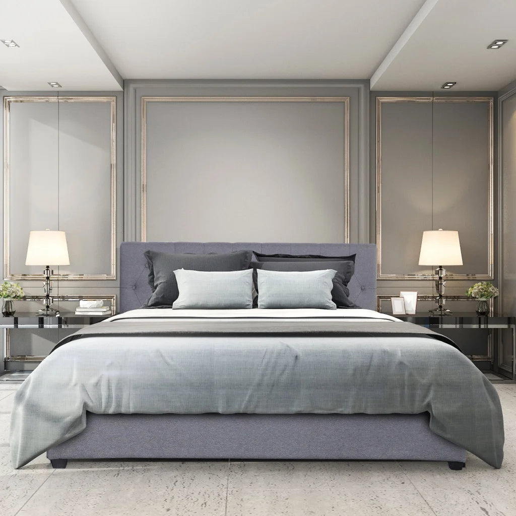 Milano Capri Luxury Gas Lift Bed Frame Base And Headboard