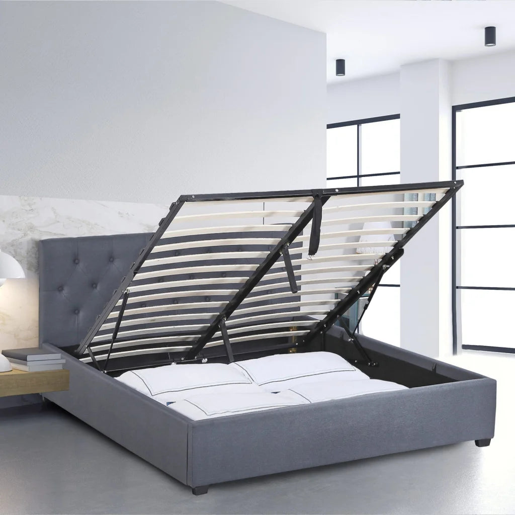 Milano Capri Luxury Gas Lift Bed Frame Base And Headboard