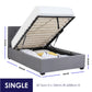 Milano Capri Luxury Gas Lift Bed Frame Base And Headboard