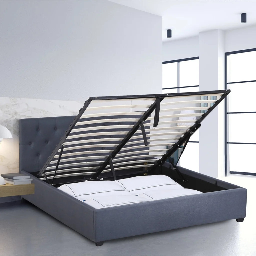 Milano Capri Luxury Gas Lift Bed Frame Base And Headboard