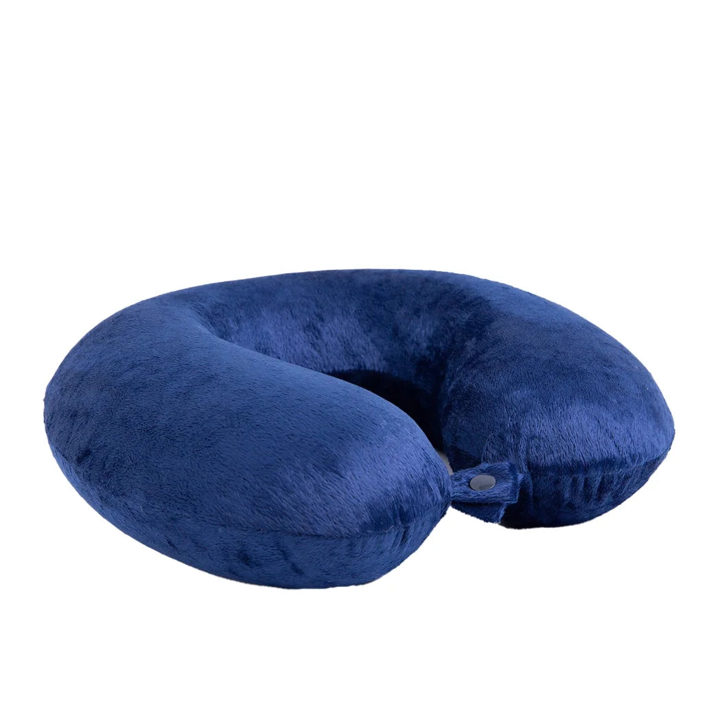 Milano Decor Memory Foam Travel Neck Pillow with Clip