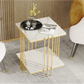 Milano Gold Square Side Table - Furniture