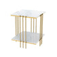 Milano Gold Square Side Table - Furniture