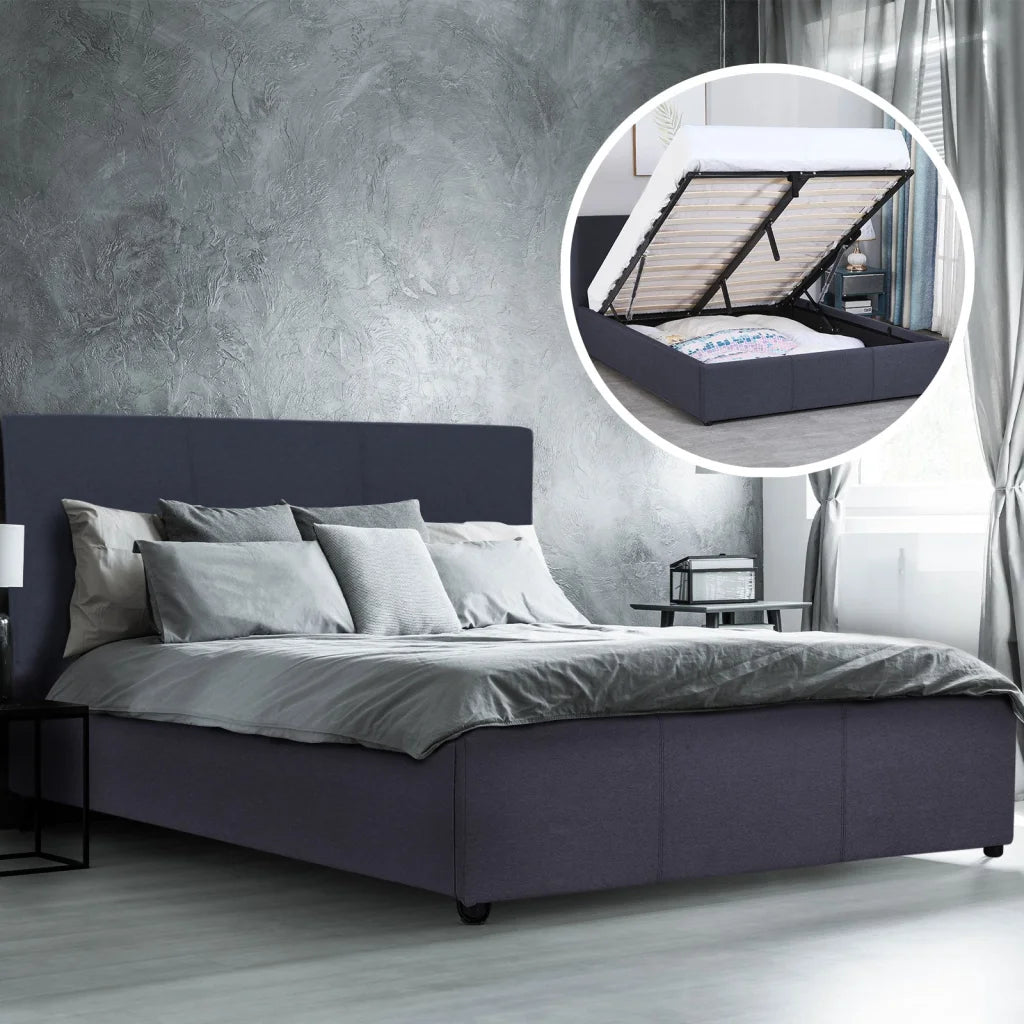 Milano Luxury Gas Lift Bed Frame Base And Headboard