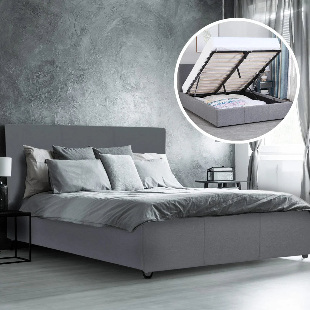 Milano Luxury Gas Lift Bed Frame Base And Headboard