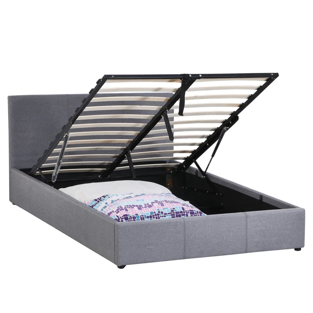 Milano Luxury Gas Lift Bed Frame Base And Headboard