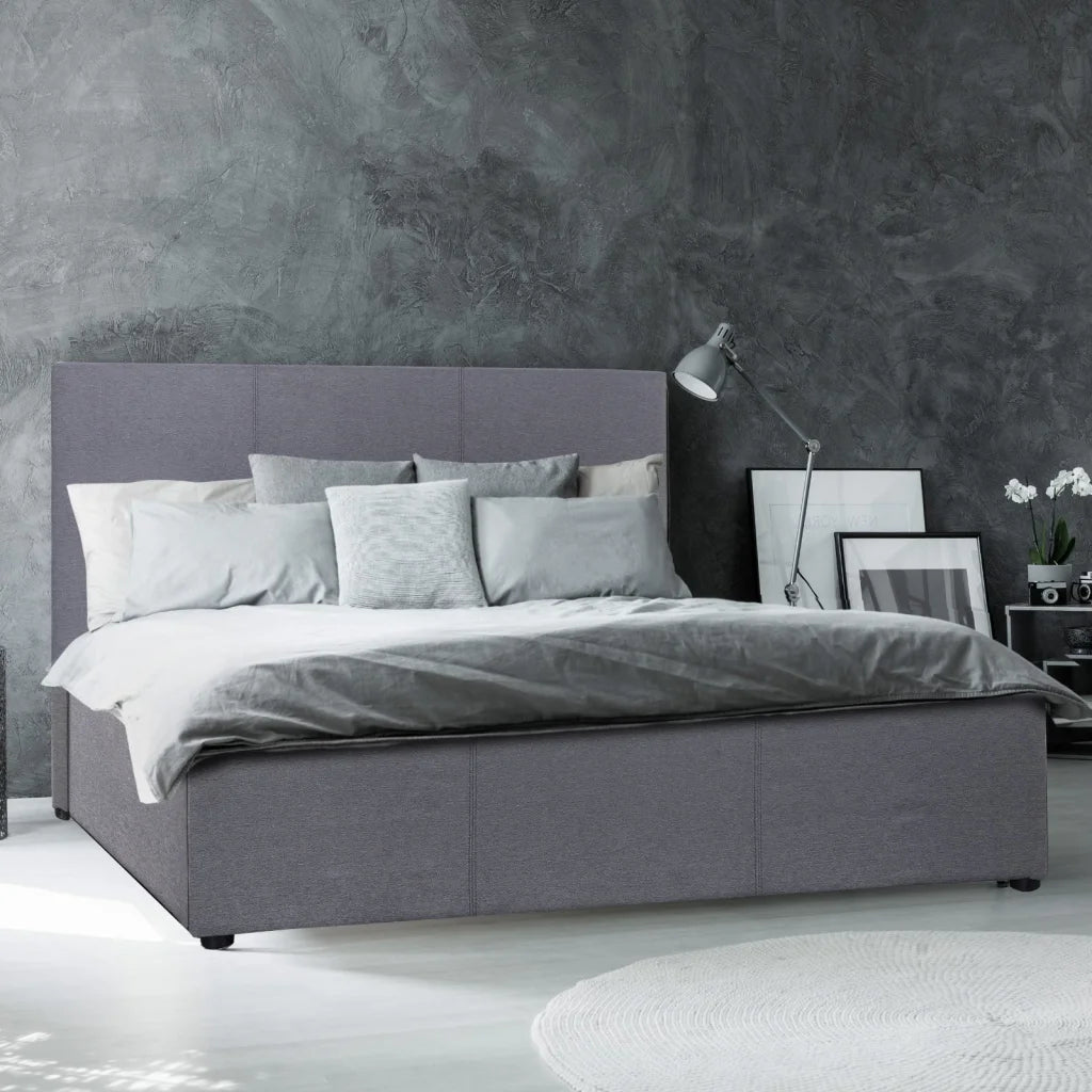Milano Luxury Gas Lift Bed Frame Base And Headboard