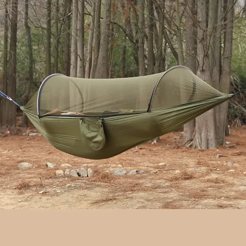 Military Green Outdoor Camping Hammock with Mosquito Net