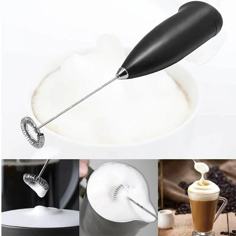 Milk Frother for Coffee Handheld Electric Whisk Foamer Mini