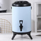 Milk Tea Barrel 8L Premium Stainless Steel Insulated Hot and Cold Beverage Dispenser Container with Faucet - White