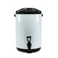 Milk Tea Barrel 8L Premium Stainless Steel Insulated Hot and Cold Beverage Dispenser Container with Faucet - White