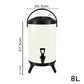 Milk Tea Barrel 8L Premium Stainless Steel Insulated Hot and Cold Beverage Dispenser Container with Faucet - White