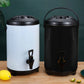 Milk Tea Barrel 8L Stainless Steel Insulated Hot and Cold Beverage Dispenser Container with Faucet - Black
