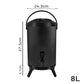 Milk Tea Barrel 8L Stainless Steel Insulated Hot and Cold Beverage Dispenser Container with Faucet - Black