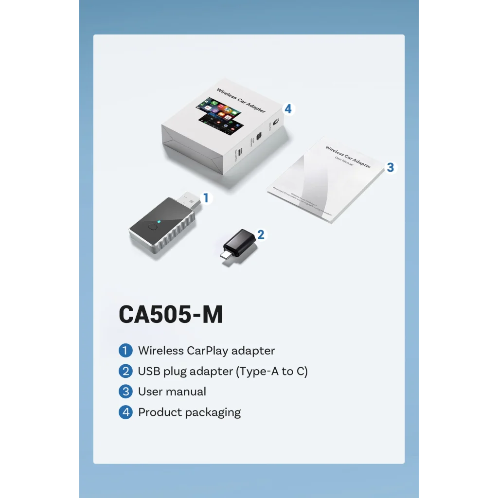 Mini 2-in-1 Wireless CarPlay & Android Auto Adapter - 5GHz