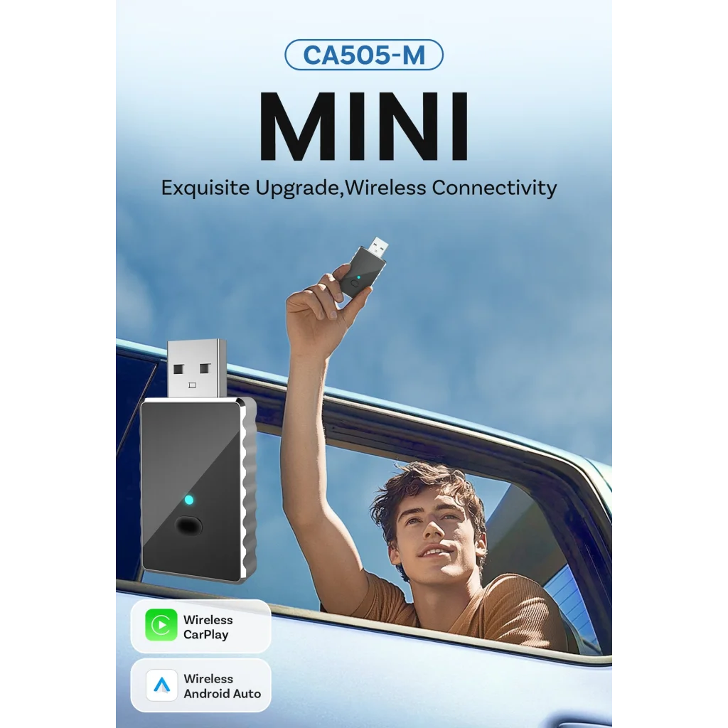 Mini 2-in-1 Wireless CarPlay & Android Auto Adapter - 5GHz