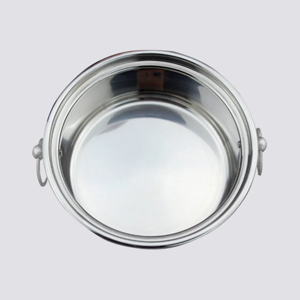 Mini Asian Buffet Hot Pot Premium Stainless Steel Single Person Shabu Alcohol Stove Burner with Glass Lid