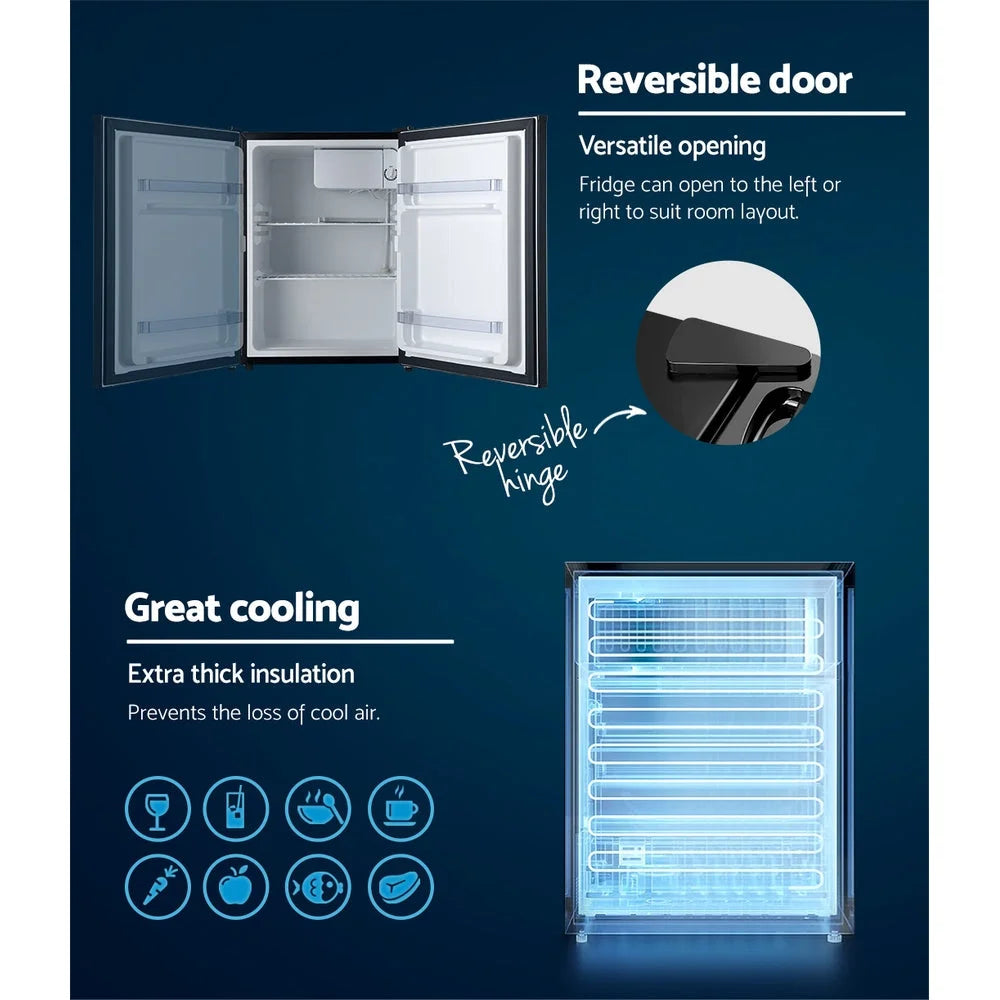 Mini Bar Fridge 70L Portable - Black - Fridges