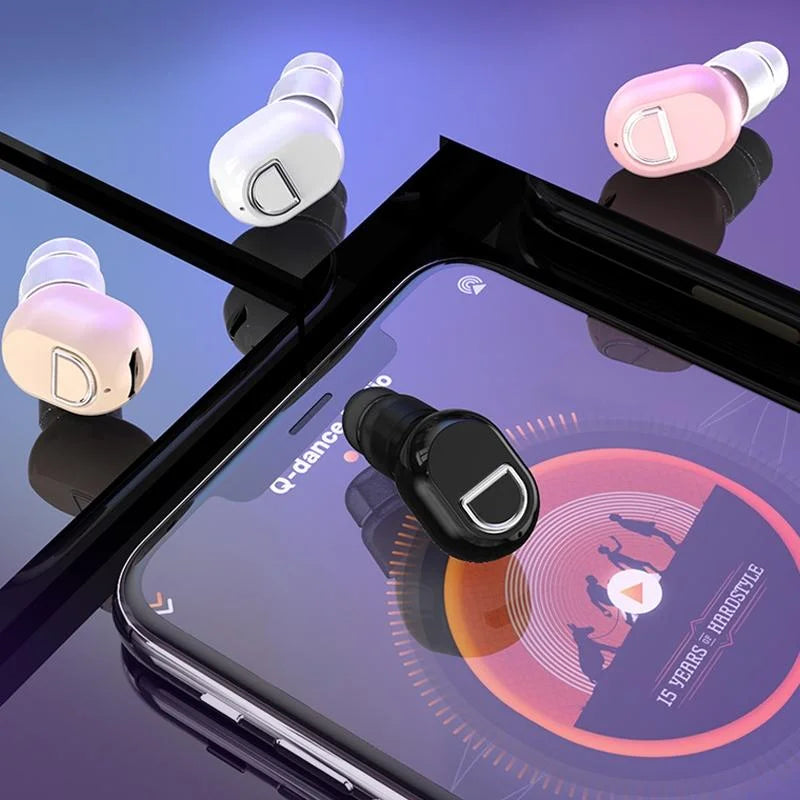 Mini Bluetooth Earphone With Hd Call - Black