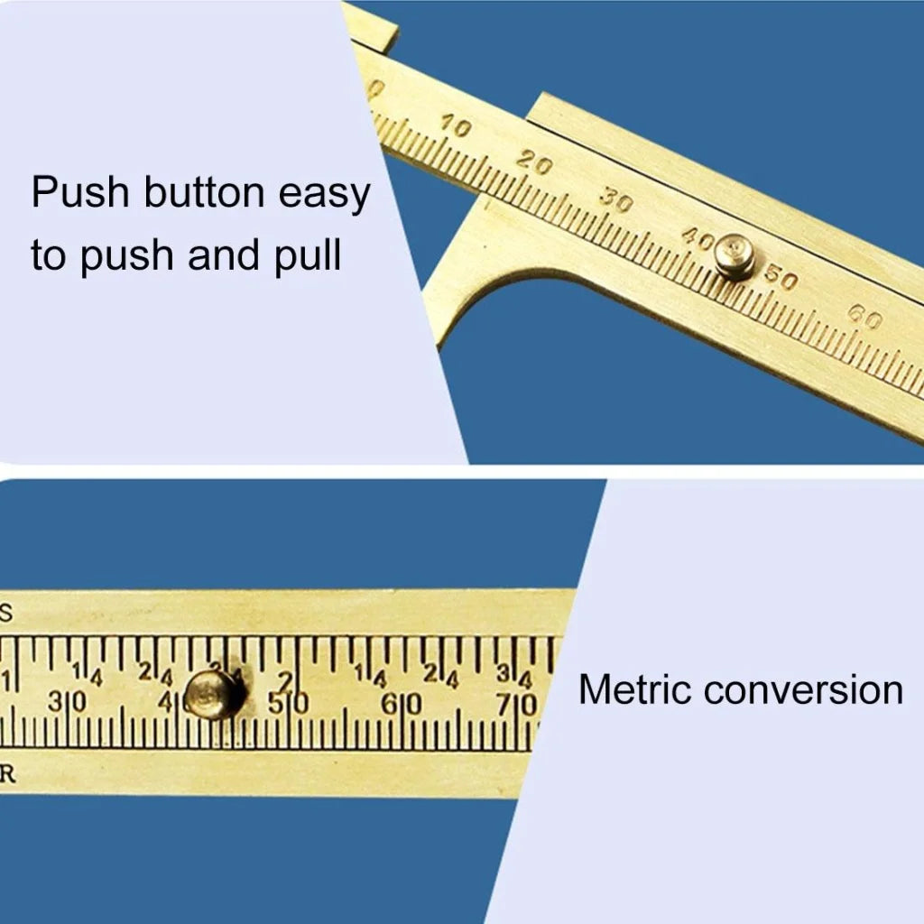 Mini Brass Sliding 100mm Vernier Caliper for Jewelry