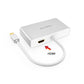 Mini DisplayPort 3-in-1 to HDMI VGA & DVI Converter - White