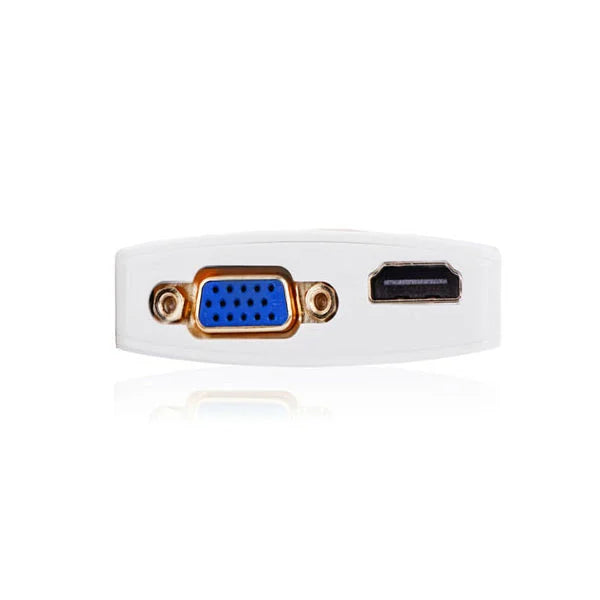 Mini DisplayPort to HDMI & VGA Dual Converter Premium ABS