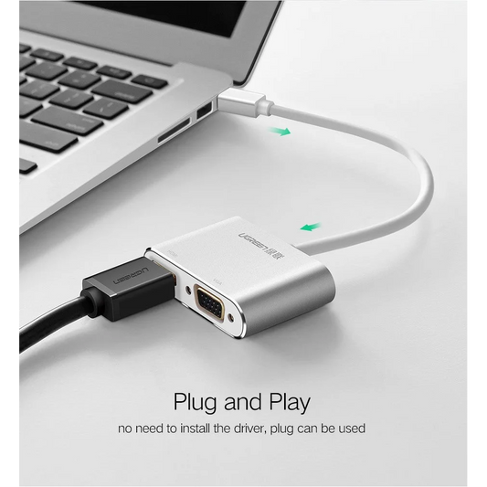 Mini DP to HDMI/VGA Converter - Silver (20421)