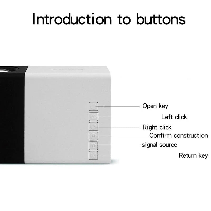 Mini Home Portable Cinema Projector - LED Compact