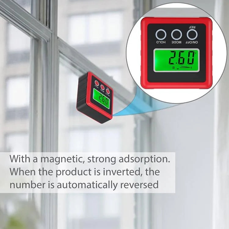 Mini Magnetic Digital Tilt Box with 3 Buttons - Red - Tools