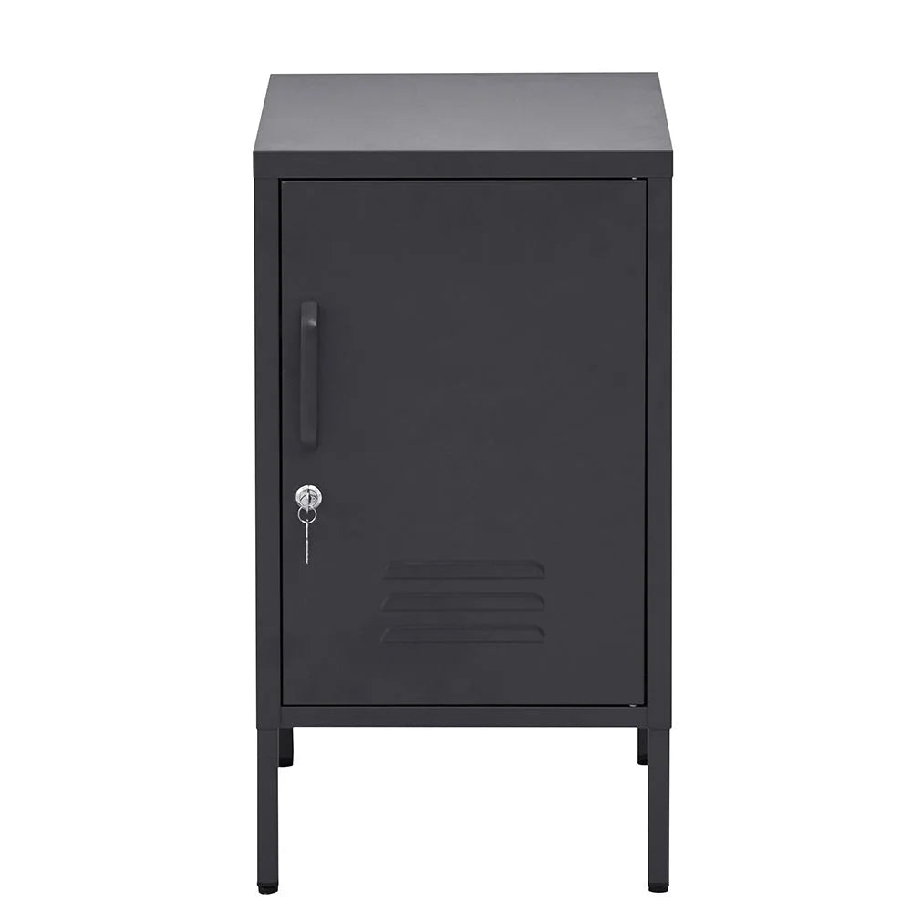 Mini Metal Locker Storage Shelf Organizer Cabinet - Black