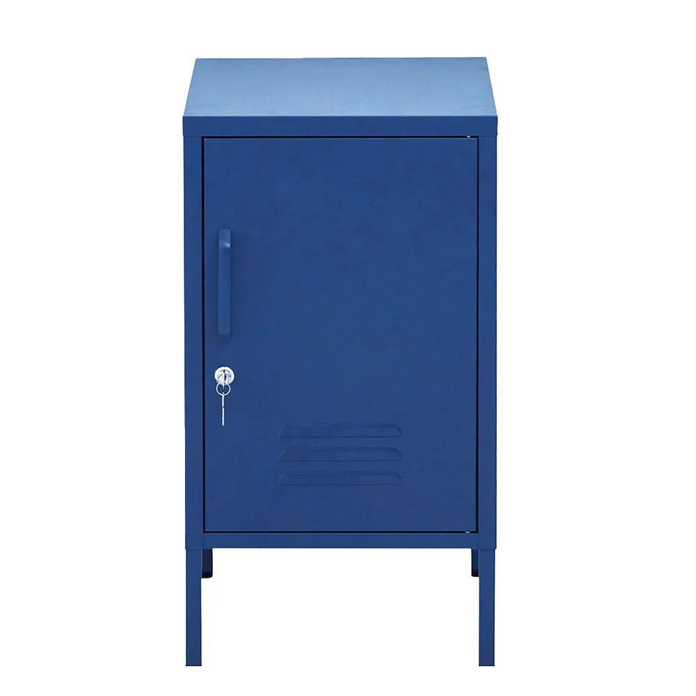 Mini Metal Locker Storage Shelf Organizer Cabinet - Blue