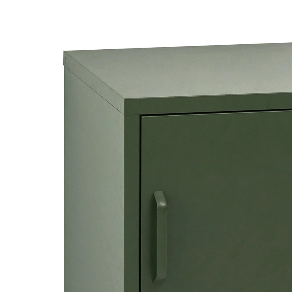 Mini Metal Locker Storage Shelf Organizer Cabinet - Green