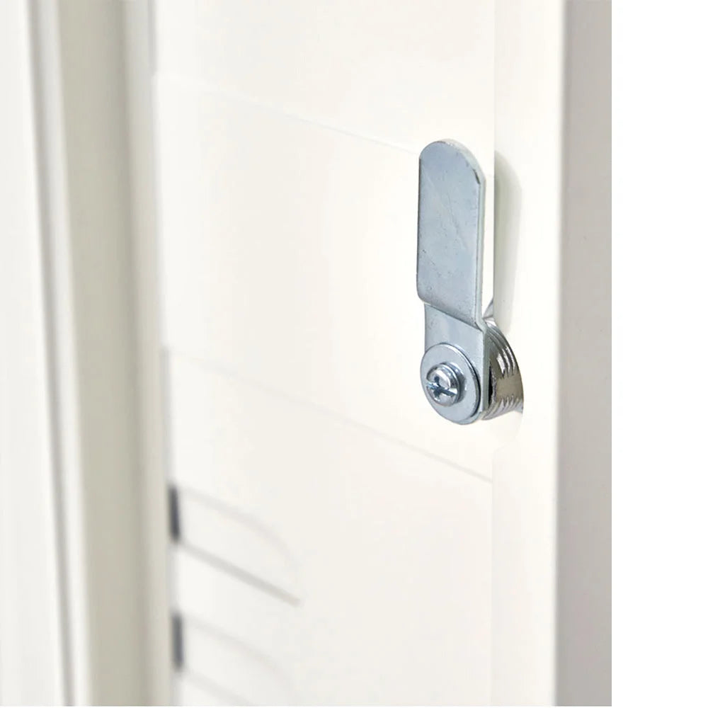 Mini Metal Locker Storage Shelf Organizer Cabinet - White