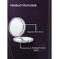 Mini Mix Diamond 1X/2X Magnifying Round Metal Pocket Makeup