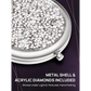 Mini Mix Diamond 1X/2X Magnifying Round Metal Pocket Makeup