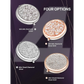 Mini Mix Diamond 1X/2X Magnifying Round Metal Pocket Makeup
