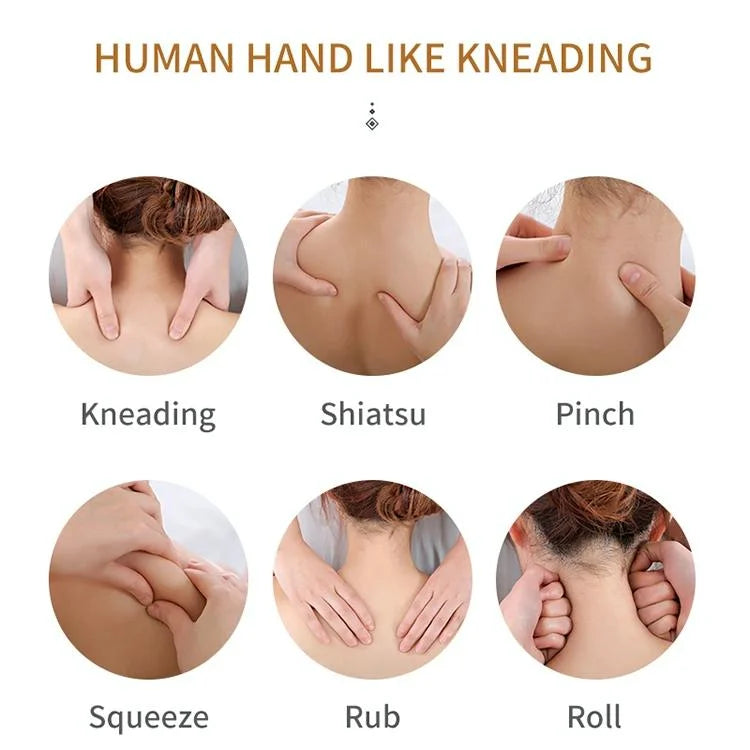 Mini Neck & Shoulder Massager Multifunctional Au Plug Black