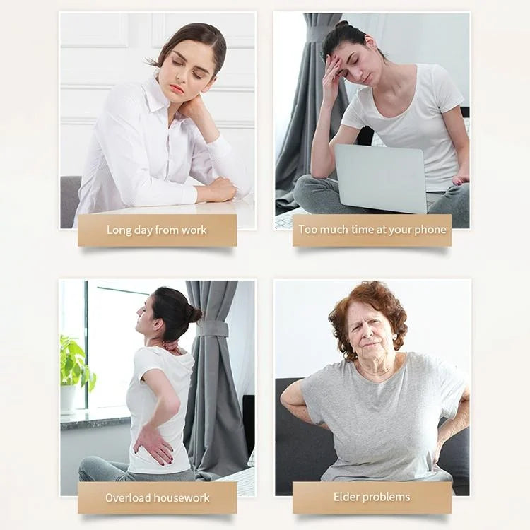 Mini Neck & Shoulder Massager Multifunctional Au Plug Black