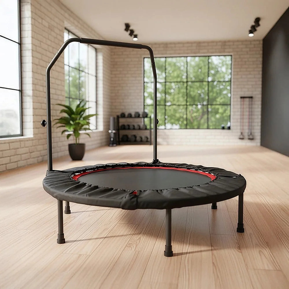 Mini Rebounder Trampoline with Handle Rail - Trampolines