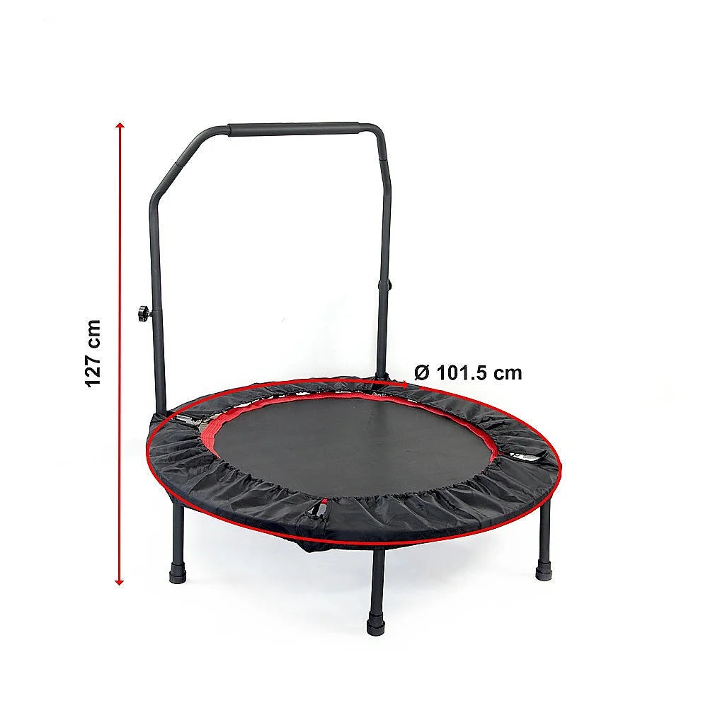 Mini Rebounder Trampoline with Handle Rail - Trampolines