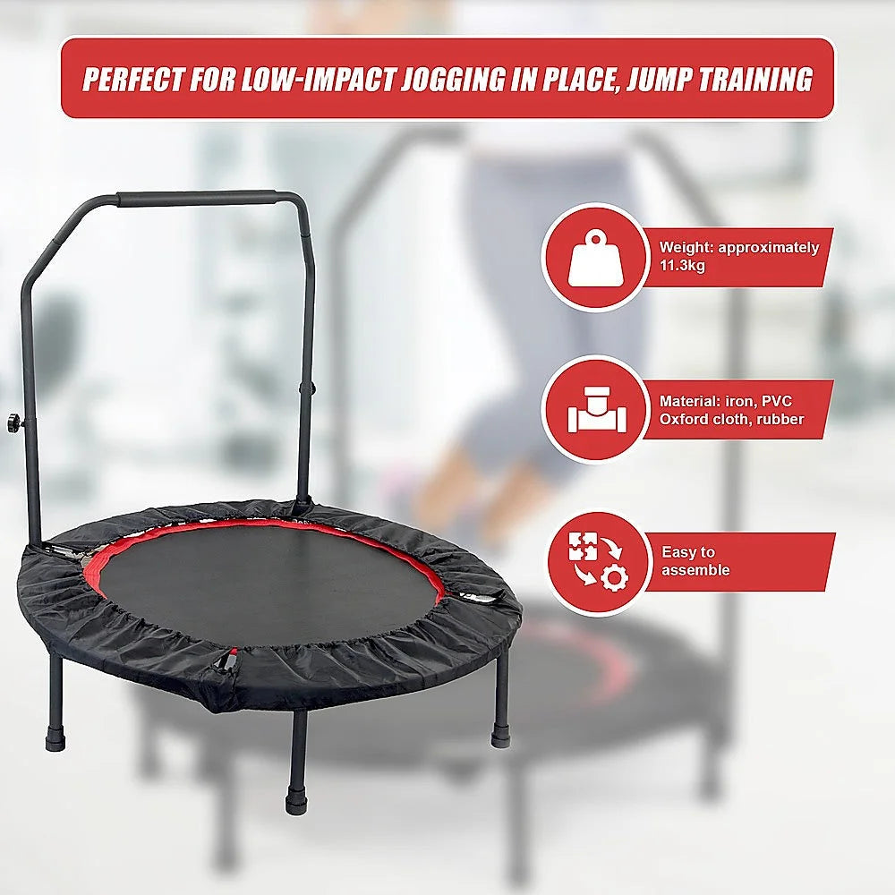 Mini Rebounder Trampoline with Handle Rail - Trampolines