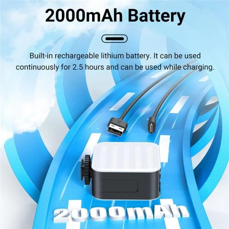 Mini Rgb Video Lamp with Magnetic Adsorption for Live