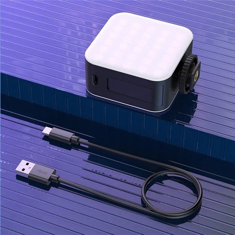 Mini Rgb Video Lamp with Magnetic Adsorption for Live