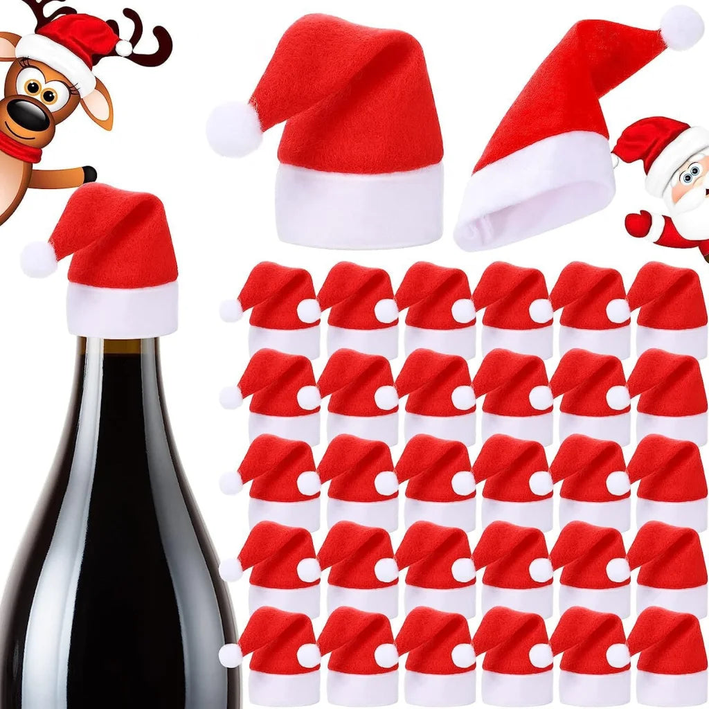 Mini Santa Hat Cutlery Holders (100-Pack) - Festive