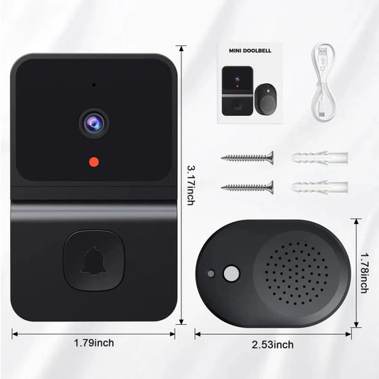 Mini Smart Video Doorbell - 480P Wide-Angle Lens Two-Way